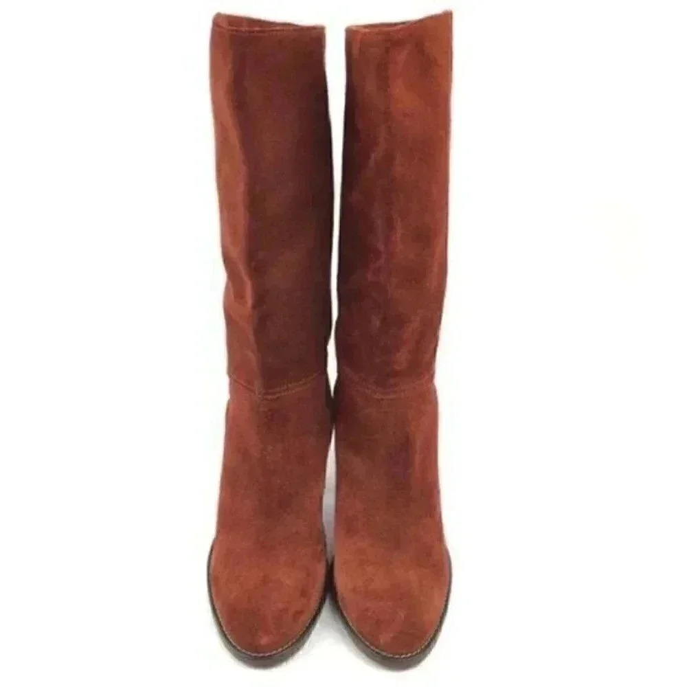 New Coach Mid Calf Boots Sz 5.5 Coty Italian Suede - Picture 2 of 8